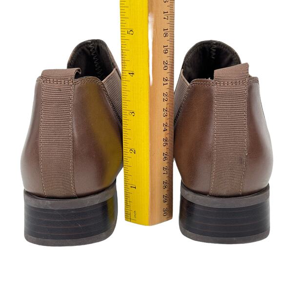 Munro Bedford Boot Leather Low Chelsea Women's SZ 6 Brown Pull on Comfort Career - Picture 6 of 10